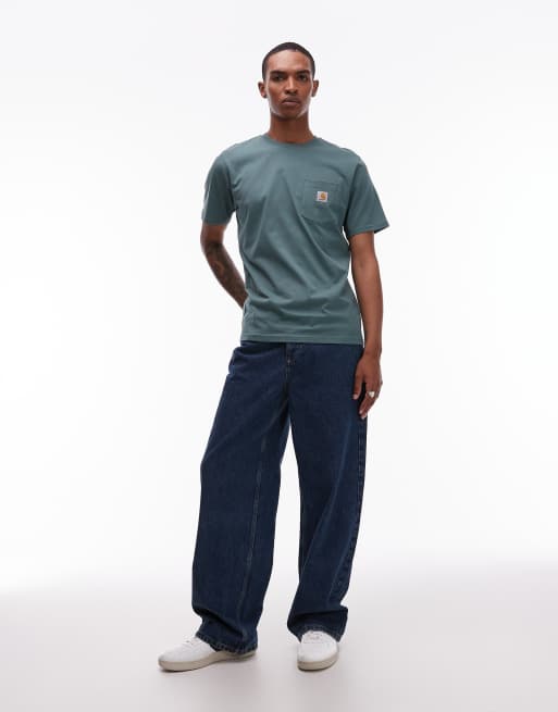 Carhartt WIP – Ljusgrön t-shirt med ficka, 2 av 5