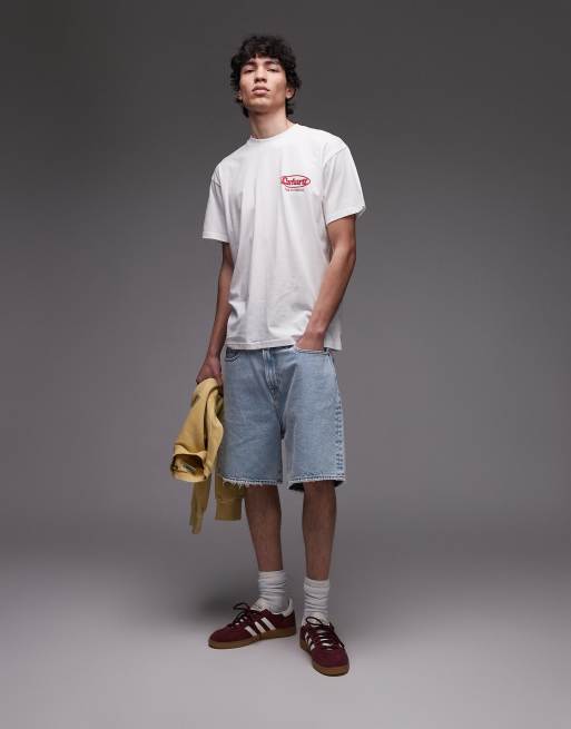 Tシャツ・カットソー CARHARTT WIP Bermuda Shorts Carhartt WIP S/S University T-Shirt, Ink / White | Official
