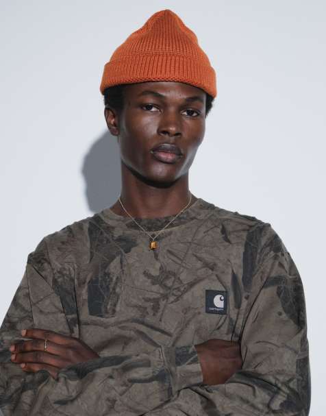 Carhartt WIP logo long sleeve t-shirt in khaki camo tree print - view 1