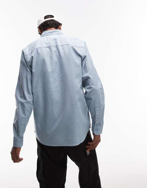 Carhartt WIP long sleeve Bolton shirt in light blue - view 1