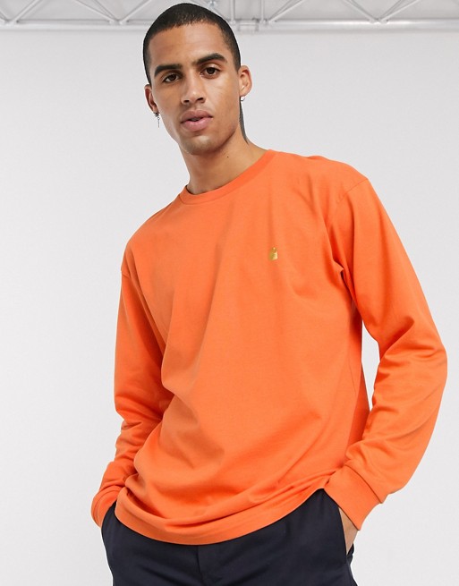 Carhartt WIP long sleeve Chase t-shirt in orange