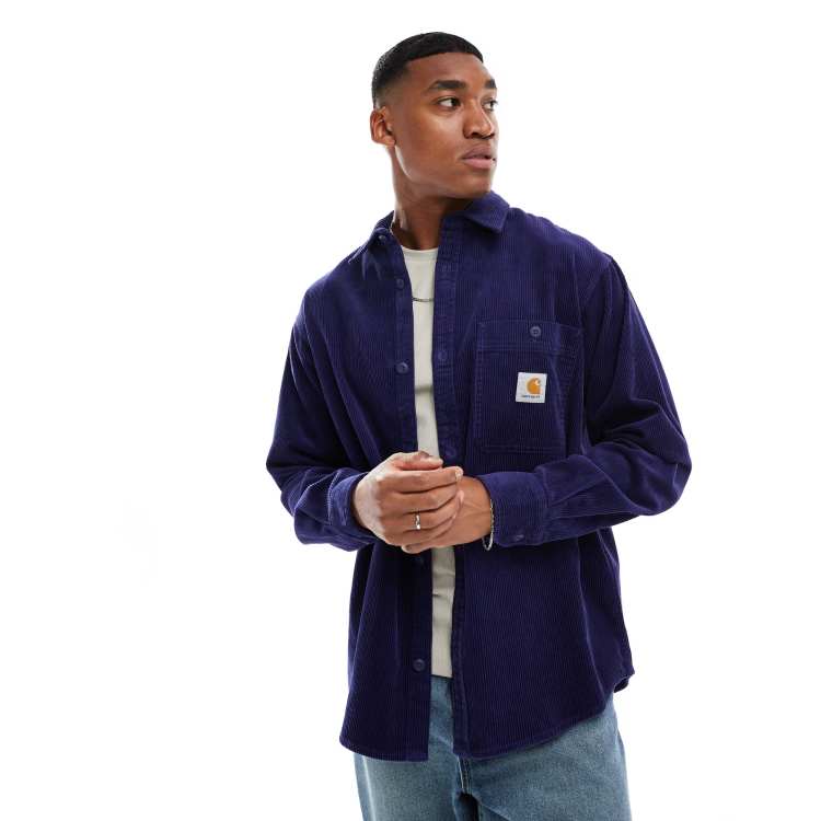 Carhartt WIP long sleeve flint shirt in purple | ASOS