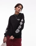 [Carhartt WIP] Carhartt WIP long sleeve Hartt chain t-shirt in black XS Black