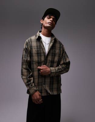 Carhartt WIP Carhartt WIP long sleeve mandlik shirt in green multi