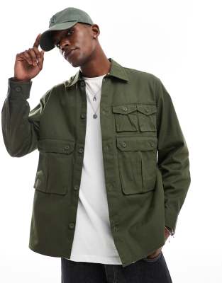 Carhartt Long Sleeve Tracker Shirt In Green