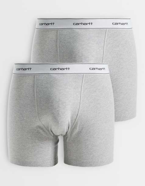 Carhartt WIP - Lot de 2 boxers en coton - Gris chiné - view 1
