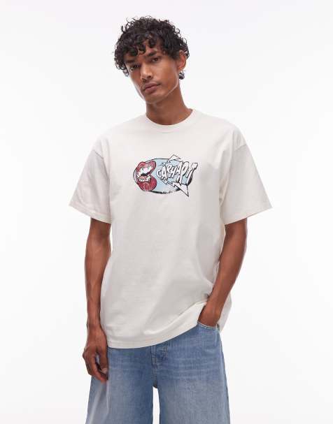 Carhartt WIP – Louder – Gräddvit, ledig t-shirt med tryck - view 1