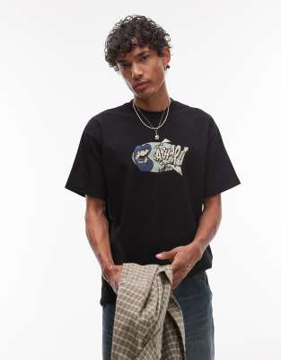 Carhartt WIP – Louder – Locker geschnittenes T-Shirt in Schwarz - view 1