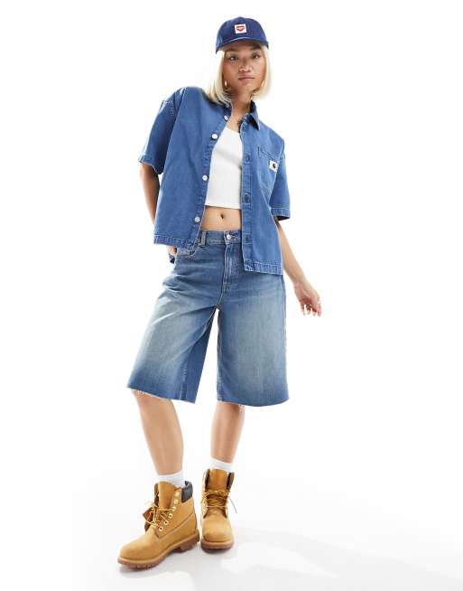 Carhartt WIP Lovilia Chemise en jean Bleu