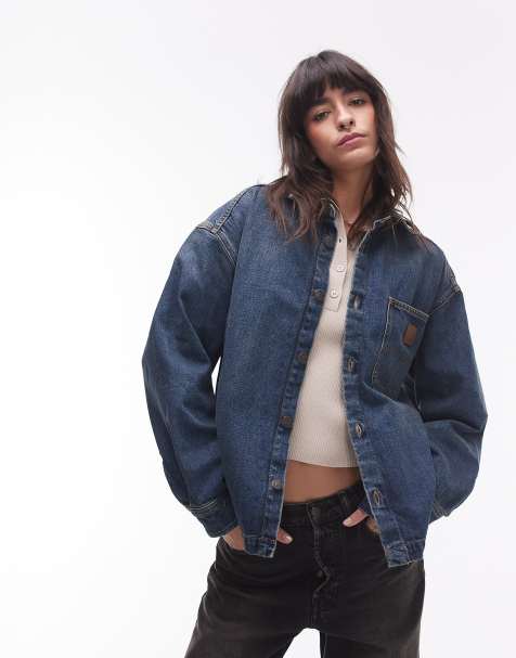 Carhartt WIP lovilia shirt jacket in blue wash