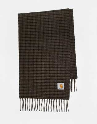 Carhartt WIP Carhartt WIP lowis houndstooth scarf in brown