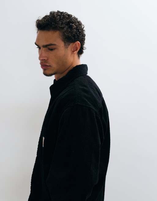 Carhartt WIP Loyde camicia in velluto a coste a maniche lunghe nera, 3 di 5