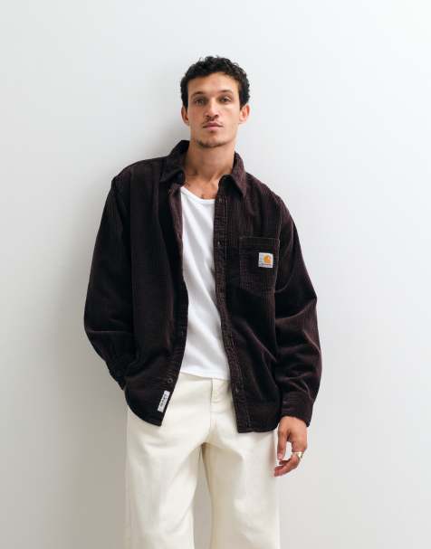 Carhartt WIP - Loyde - Chemise à manches longues en velours côtelé - Marron foncé - view 1