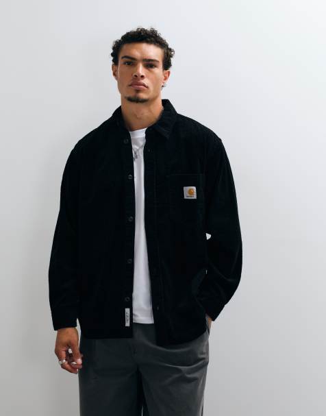 Carhartt WIP Loyde long sleeve corduroy shirt in black - view 1