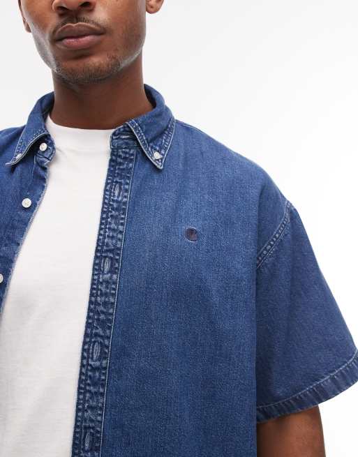 Carhartt WIP - Lucas - Chemise en jean - Bleu moyen, 5 de 5
