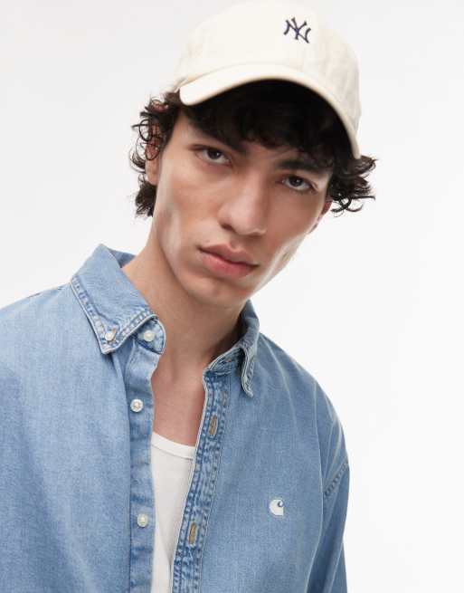 Carhartt WIP lucas denim shirt in mid blue | ASOS
