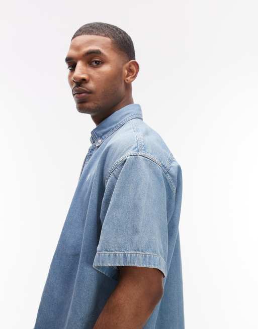 Carhartt WIP – Lucas – Mellanblå jeansskjorta, 4 av 5