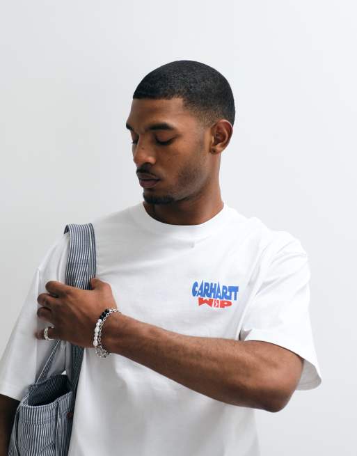 Carhartt WIP luggage label back print t-shirt in white, 2 of 5