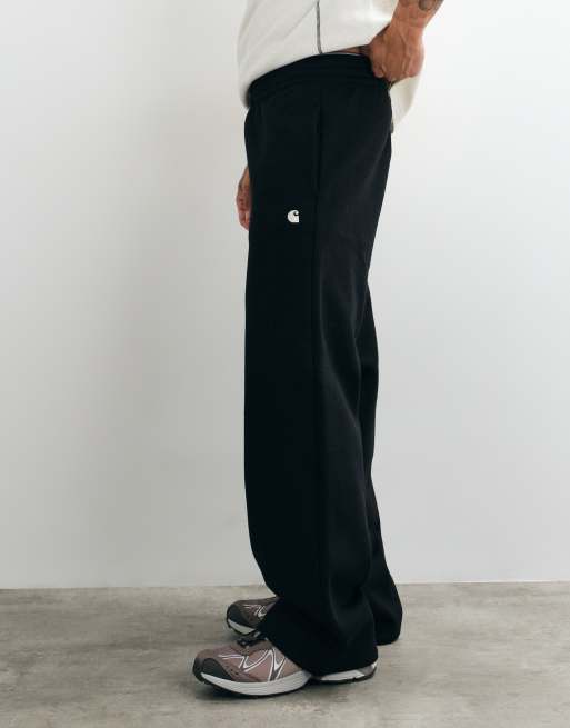Carhartt WIP Mack wide leg joggers in black, 3 of 5