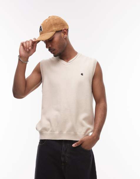 Carhartt WIP madison knit vest in beige