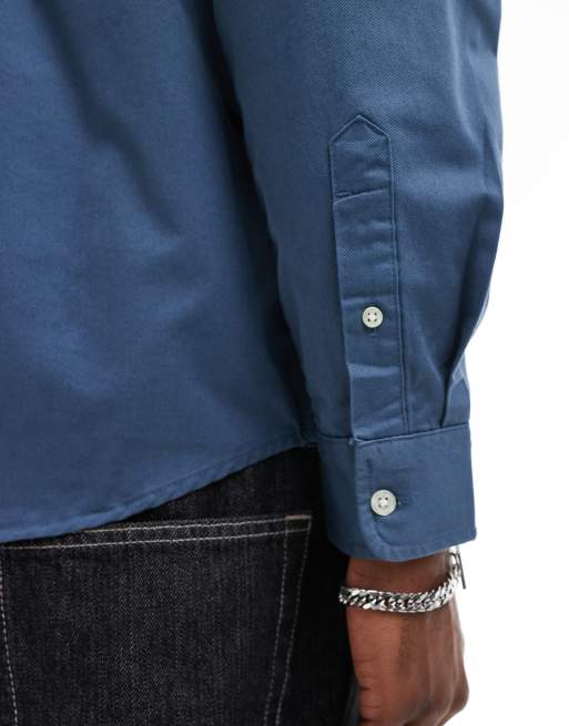 Carhartt WIP - Madison - Blå skjorte med lange ærmer, 3 af 4