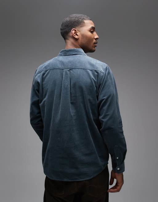 Carhartt WIP - Madison - Camicia a maniche lunghe in velluto a coste blu polvere, 3 di 5