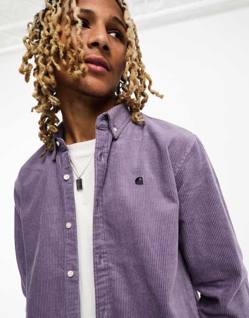 Carhartt WIP Madison Chemise en velours cotele Violet ASOS