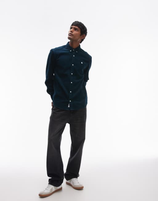 Carhartt WIP - Madison - Chemise manches longues en velours côtelé - Bleu sarcelle, 2 de 4