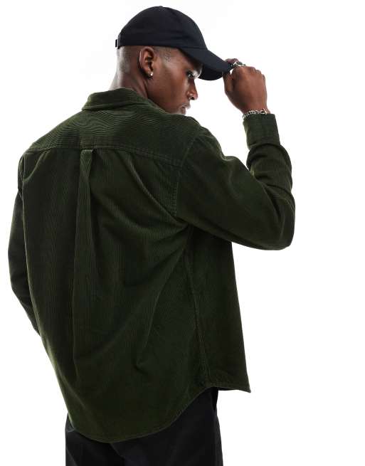Carhartt WIP - Madison - Chemise manches longues en velours côtelé - Vert, 3 de 4