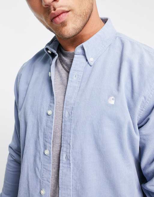 Carhartt WIP – Madison – Cord-Hemd in Sanftblau, 2 von 4