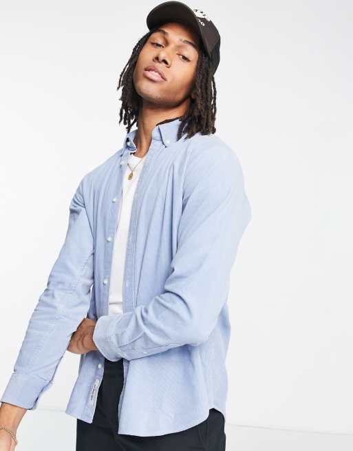 Carhartt WIP – Madison – Cord-Hemd in Sanftblau