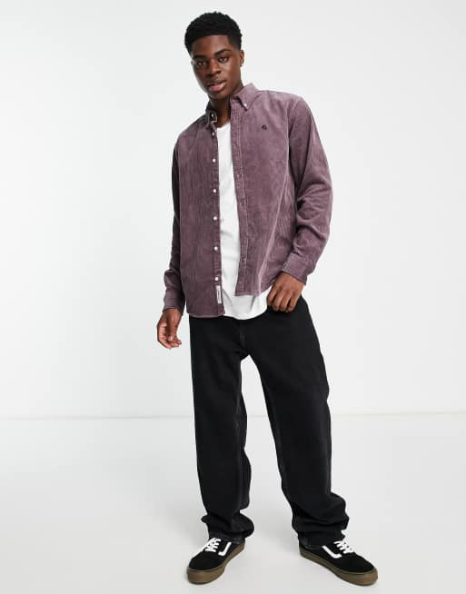 Carhartt WIP - Madison - Corduroy overhemd in paars, 4 van 4