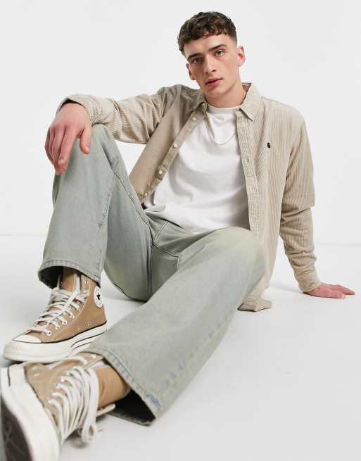 Carhartt WIP Madison corduroy shirt in beige, 4 of 4