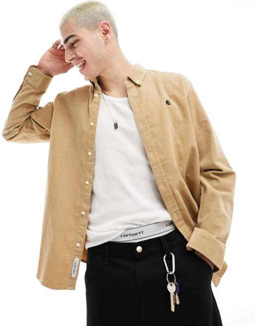 Carhartt WIP madison corduroy shirt in beige