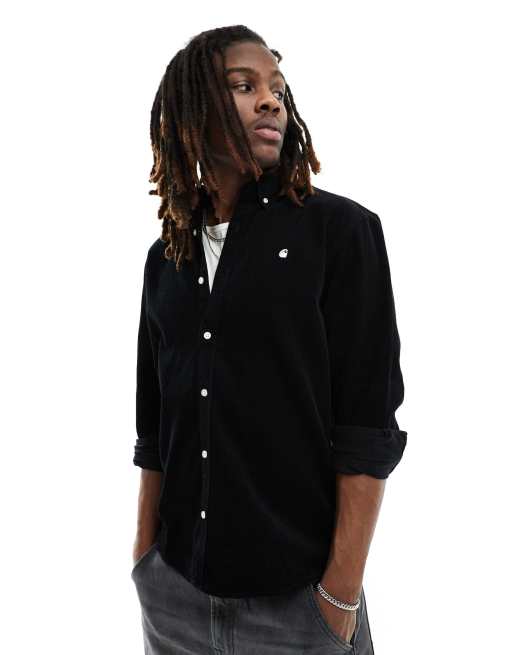  Carhartt WIP madison corduroy shirt in black