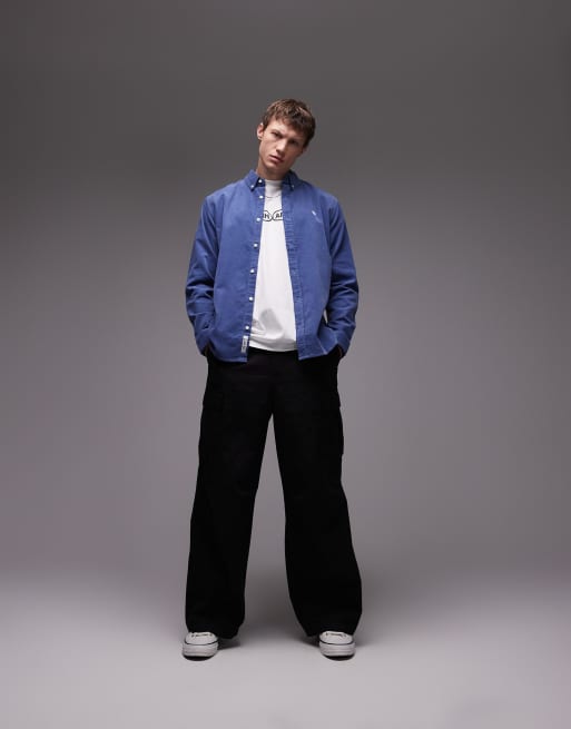Carhartt WIP madison corduroy shirt in blue