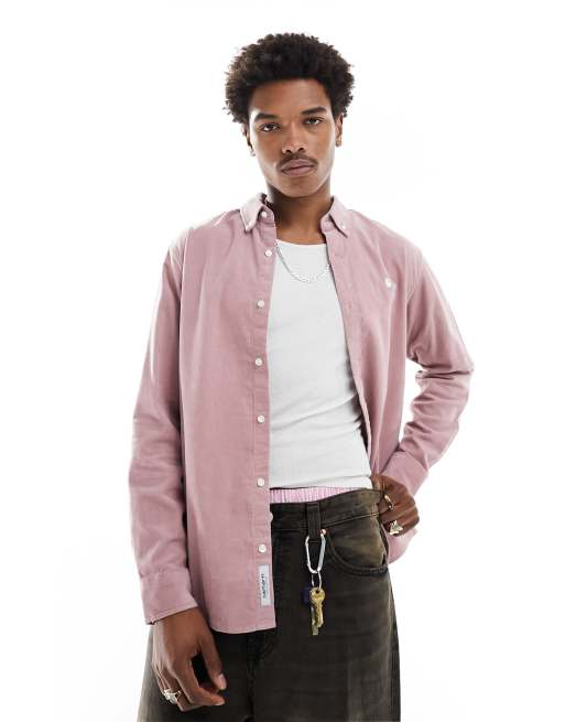  Carhartt WIP madison corduroy shirt in pink