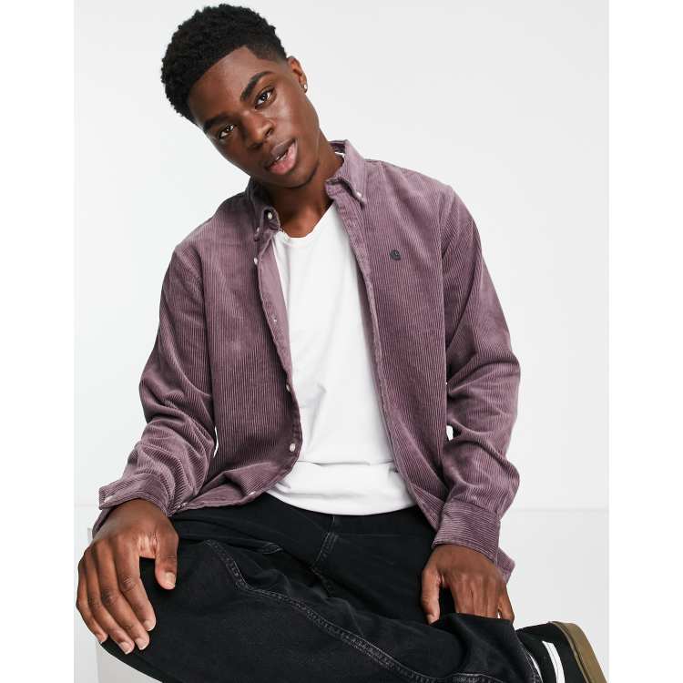 Carhartt WIP madison corduroy shirt in purple