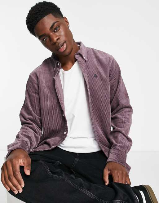 Carhartt WIP madison corduroy shirt in purple | ASOS