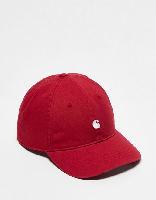 Carhartt WIP – Madison – Czerwona czapka z daszkiem i logo unisex
