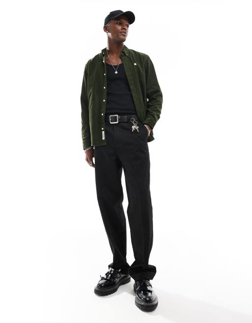 Carhartt WIP – Madison – Grön, långärmad skjorta i manchester, 2 av 4