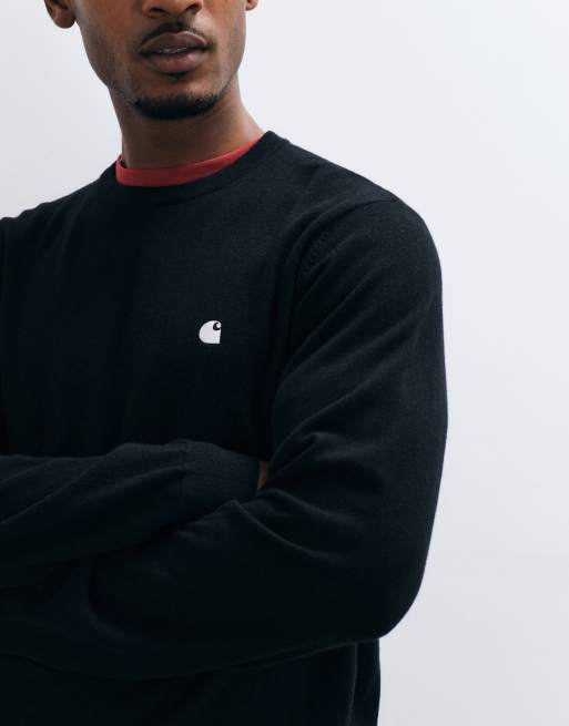 Carhartt WIP Madison knitted jumper in black, 3 of 5