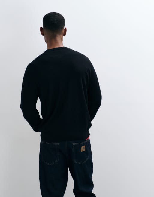 Carhartt WIP Madison knitted jumper in black, 5 of 5