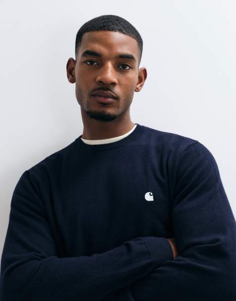 Carhartt WIP Madison knitted jumper in navy - view 1
