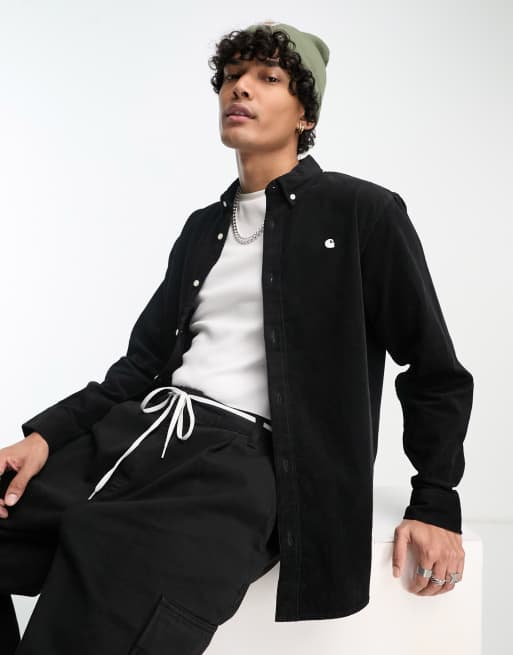 Carhartt WIP - Madison - Sort fløjlsskjorte