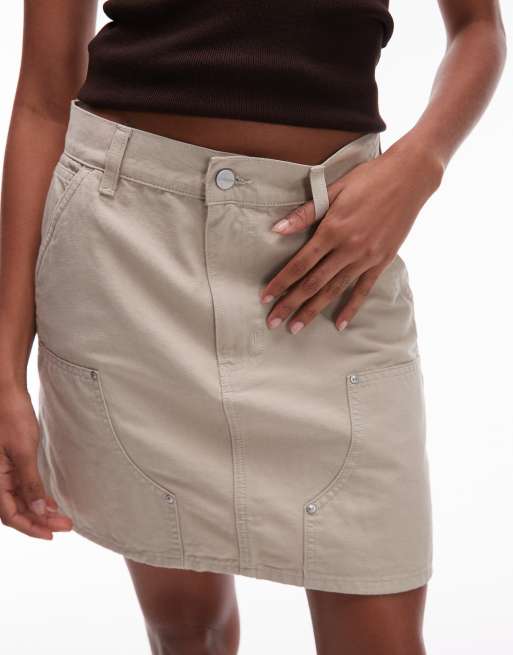 スカート CARHARTT WIP 'Maeve Double Knee' skirt Beige Carhartt WIP Women's Maeve Double Knee Skirt | Fleur De Sel