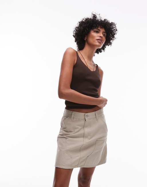 Carhartt WIP Maeve double knee skirt in beige | ASOS