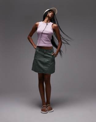 Carhartt WIP Maeve double knee skirt in khaki-Green