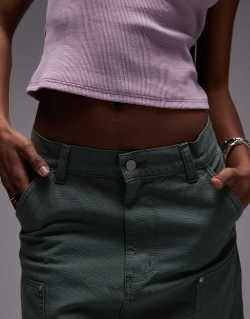 Carhartt WIP Maeve double knee skirt in khaki, 4 of 5
