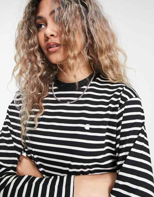 Outfit Magliette A Righe Bianche E Nere Maglietta A Righe Bianche